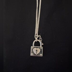 COACH 925 Silver Square Locket “18